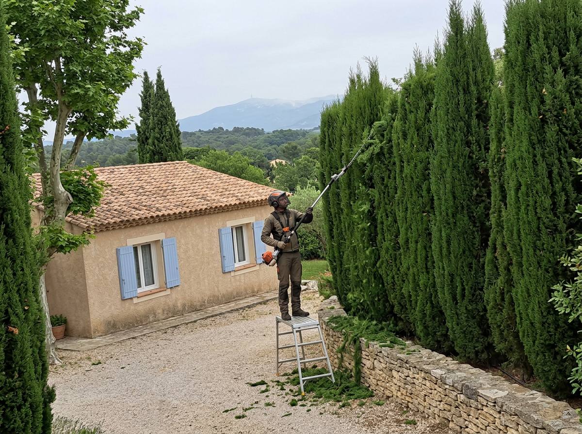Taille de haies dans le Vaucluse
